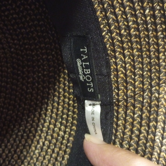 Free 🚛 Ladies Talbot's OS Straw Material NWOT Hat w Buckle - Picture 5 of 6